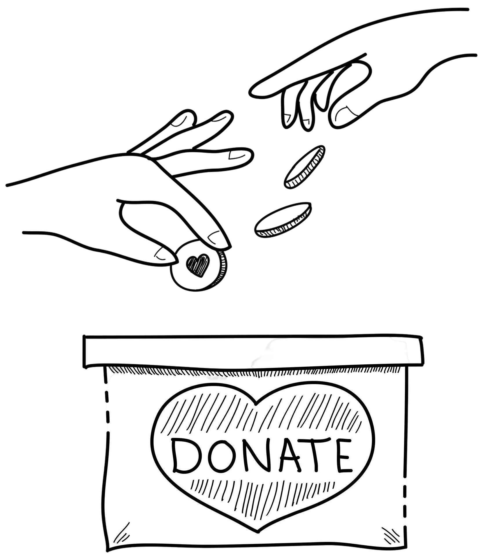 donate-hand-drawn-concept-charity-donation-hands-give-share-love-people-hands-gesture-doodle-style-vector-illustration
